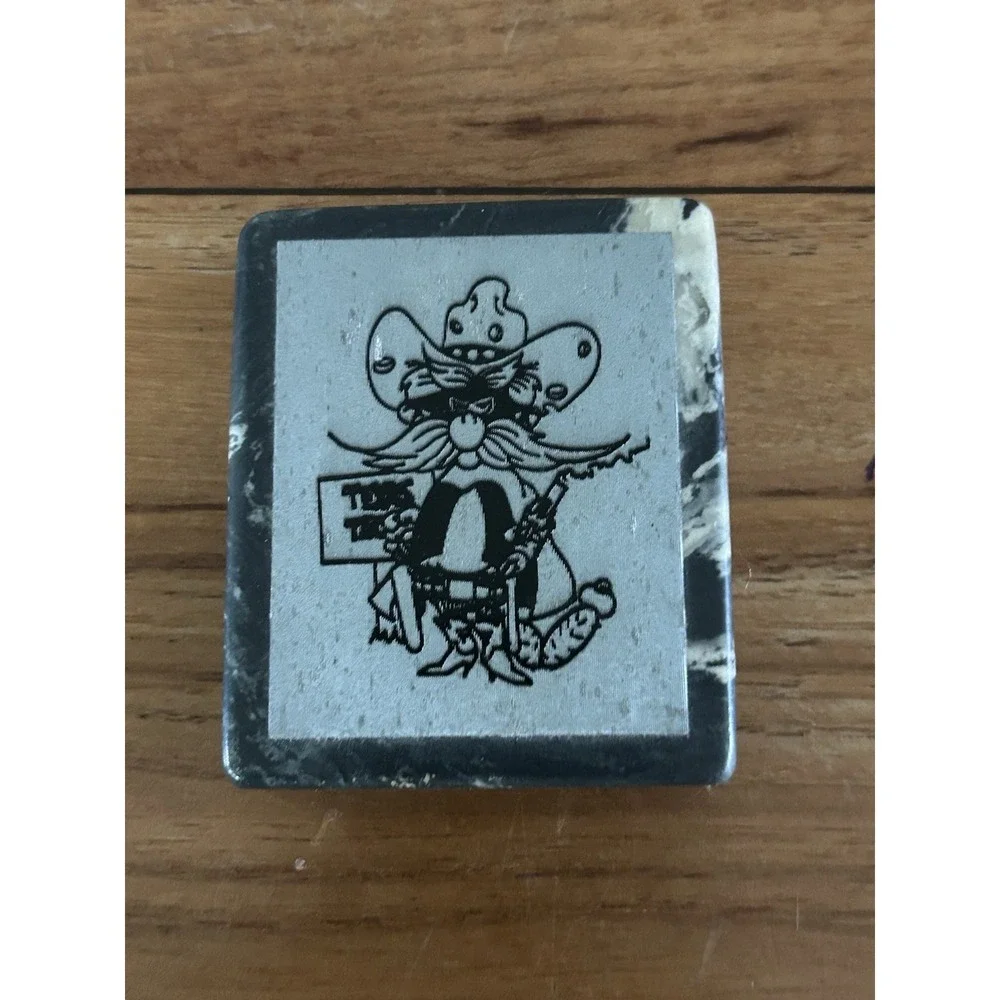 Texas Tech University Marble Metal Desktop Paper Weight Red Raider Vintage‎